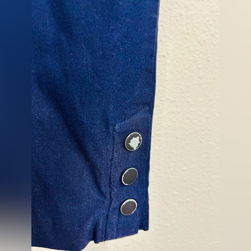 Tribal Women’s Navy Blue Pull-On Pants Size 10 with Side Button Detail - Picture 5 of 10